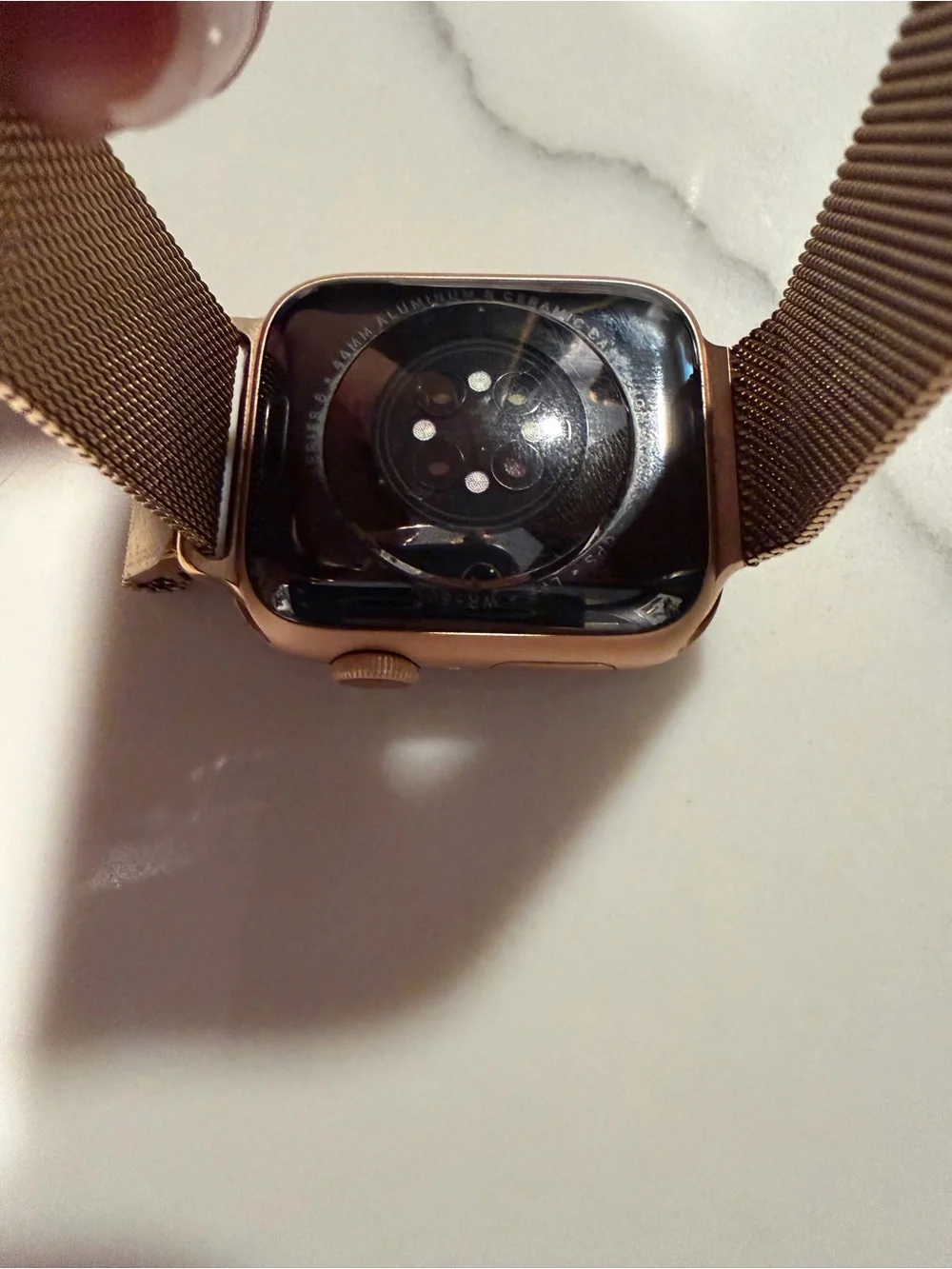 Apple Rose Gold Smartwatch with Matching Milanese Loop